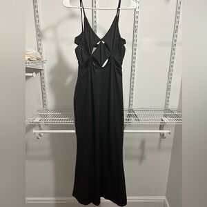 Black maxi cut out dress